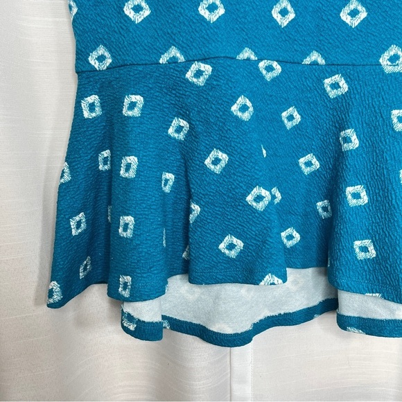 Anthropologie Postcard NWT peplum cut out back top - Picture 2 of 8